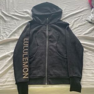 Lululemon RARE Black & Gold Scuba Hoodie Size 8